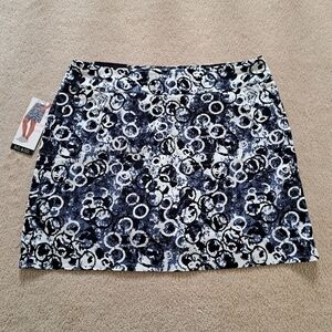 S.C.& Co. Pull On Skort Blue White Stretch Print Women's Various Sizes Summer